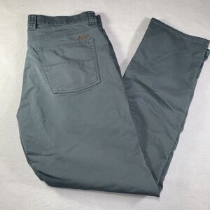 Mountain Khakis Jackson Hole Wyoming Pants 33x30 Slim Fit Blue-green Color